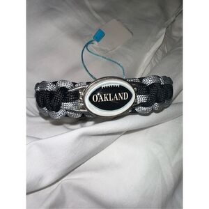 NFL Oakland Raiders Woven Bracelet NIP
